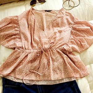 Peach Floral Blouse